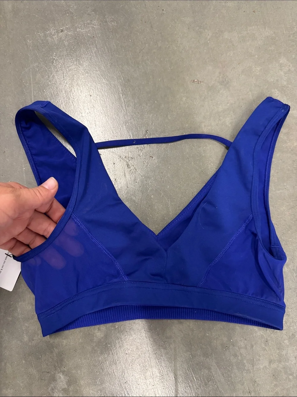 Women's Royal Blue V-Neck Victoria’s Secret Sports Bra XS